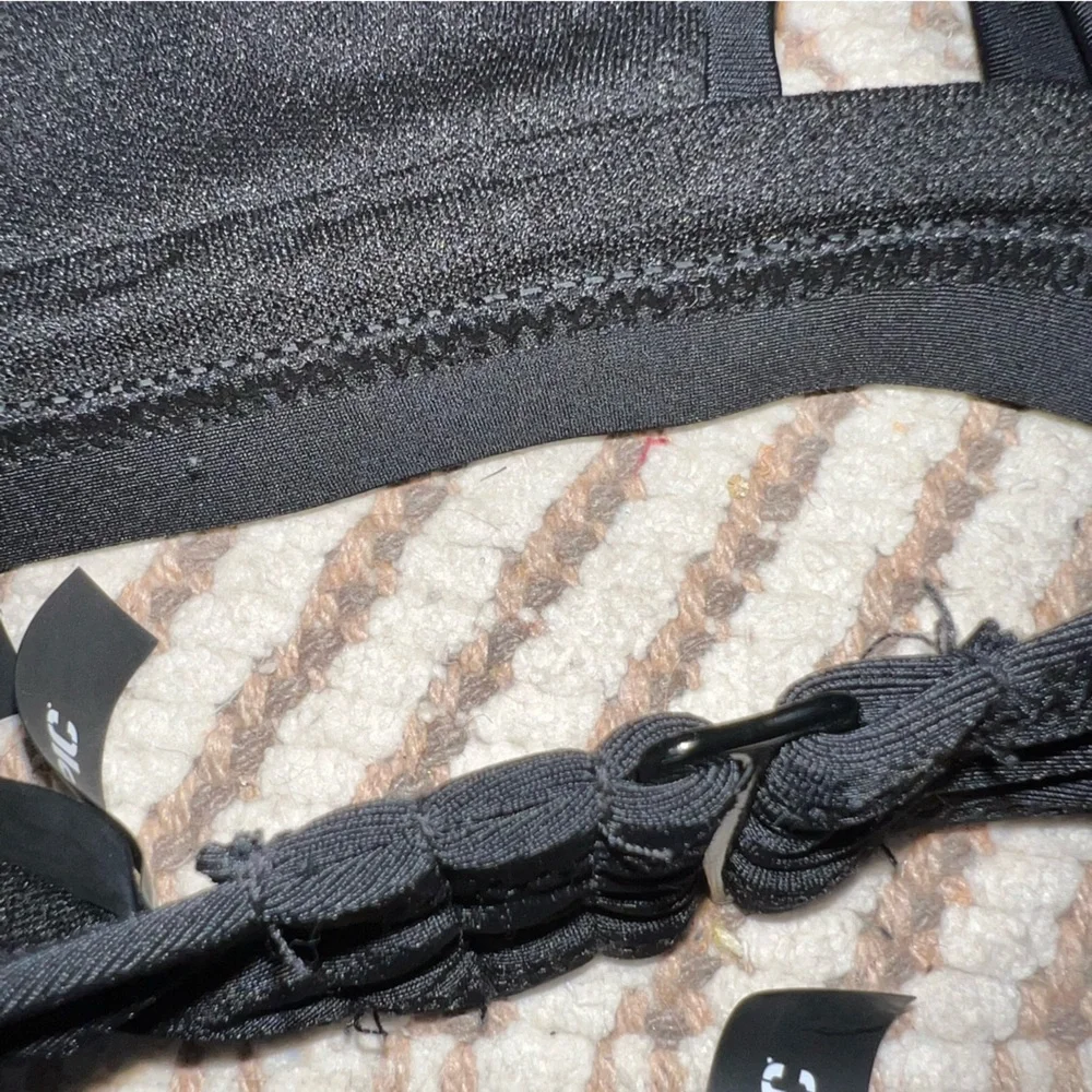 Torrid Plus Size 2X Black Halter Top Ruched Bottom Bikini Swim Set - Picture 10 of 12